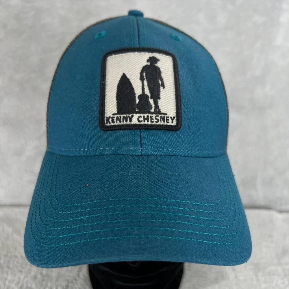 Kenny Chesney Trucker Hat Teal Legacy Patch Country Music Concert Mesh Snapback